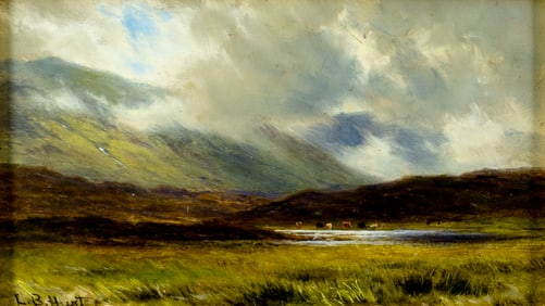 Louis Bosworth Hurt (UK,1856-1929) oil painting antique