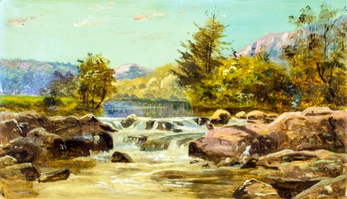 Vintage mid 20C European oil painting
