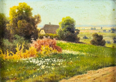 ATTR Fritz Chwala (Austria,1872-1936) oil painting antique