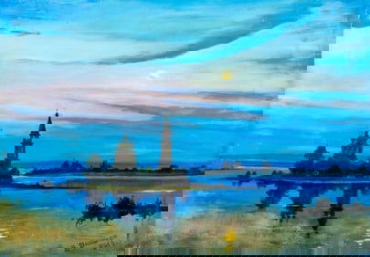 Viktor Ilyushkin (Russia,b 1946) oil painting