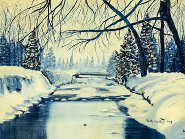 Ruth Hollar (US,20C) oil painting