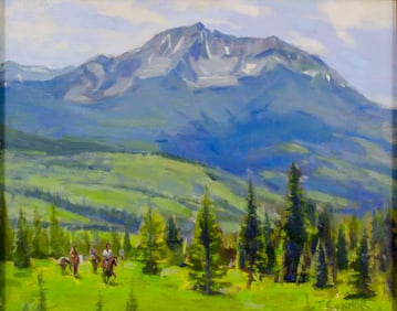 Todd Connor (OK,MT,b 1964) oil painting