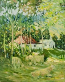 Vintage 20C American oil painting