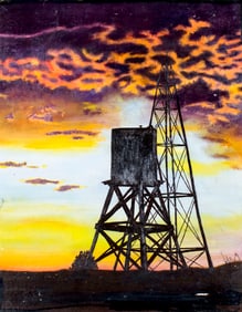 R Borowy (TX,mid 20C) oil painting antique