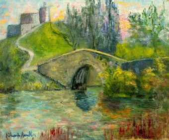 Hildegarde Hamilton (FL,VA,1898-1970) oil painting