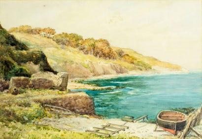John Crawford (UK,19/20C) watercolor painting antique