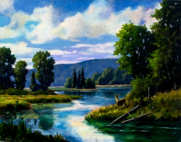 George Holloway (NJ,20C) oil painting