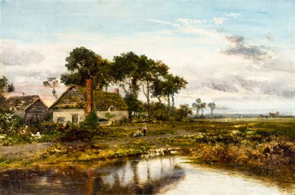 Daniel Sherrin Sr (UK,1868-1940) oil painting
