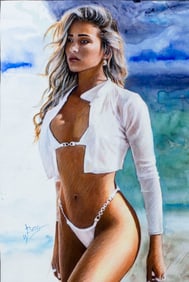 Walter Berg (German,20/21C) mixed media painting