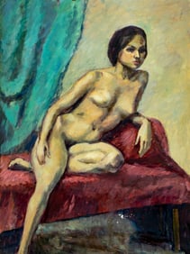 Evelyn Metzger (NY,Brazil,1911-2007) oil painting