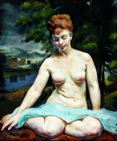 Molly Guion (NY,UK,1910-1982) oil painting