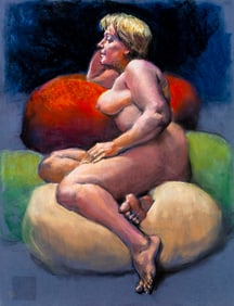 Karl Foster (PA,b 1933) pastel painting