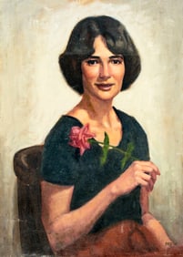 Reber (US,20C) oil painting