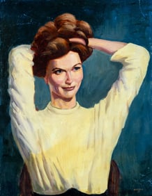 Reber (US,20C) oil painting