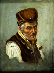Marola (Italy,early 20C) oil painting antique