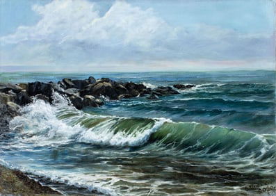 Viktor Ilyushkin (Russia,b 1946) oil painting