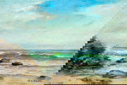 Emma Levinia Swan (RI,German,1853-1927) oil painting antique