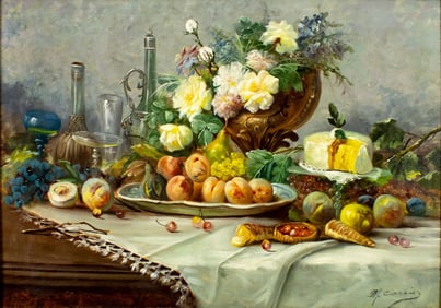 Max Albert Carlier (Belgium,1872-1938) oil painting antique