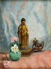 Elizabeth Huntington (MA,1878-1963) oil painting