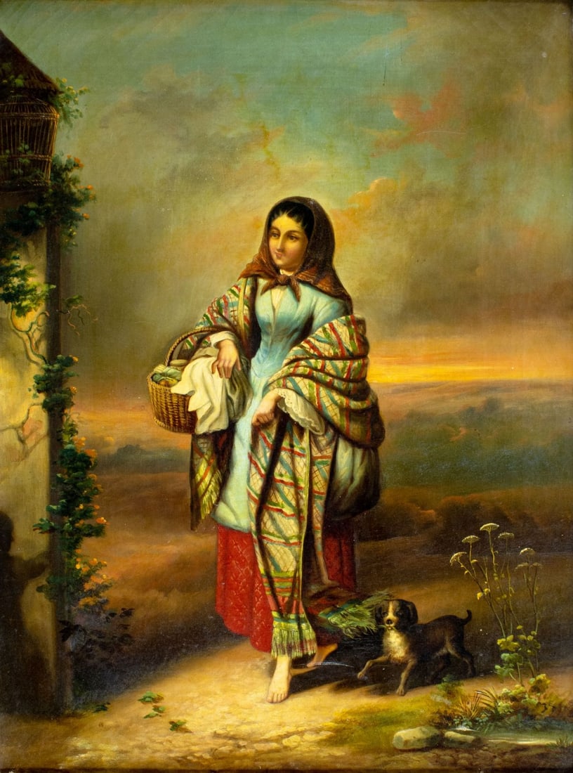 Antique 19C American oil painting (1 of 13)