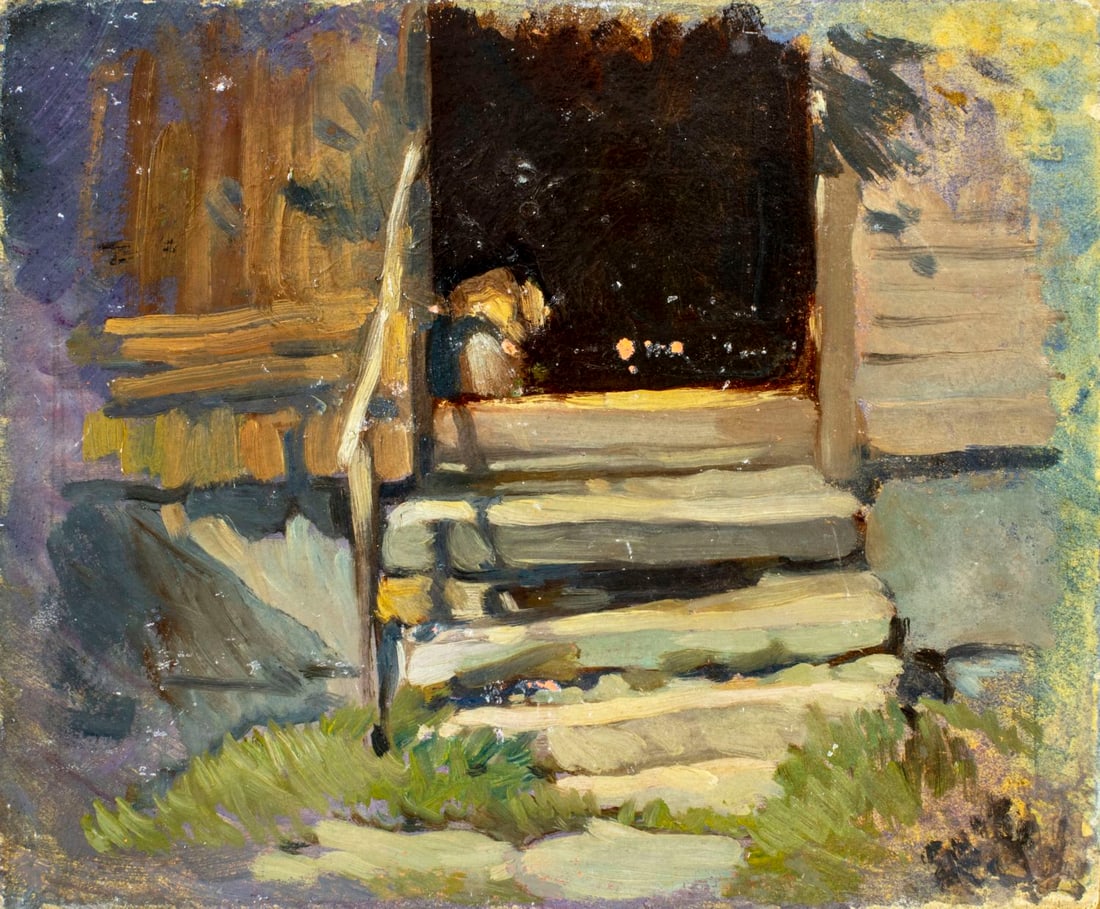 John Doe (US,early 20C) oil painting antique (1 of 9)