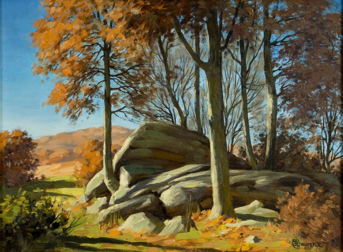 Bertram Bruestle (CT,NY,1906-1968) oil painting (1 of 14)