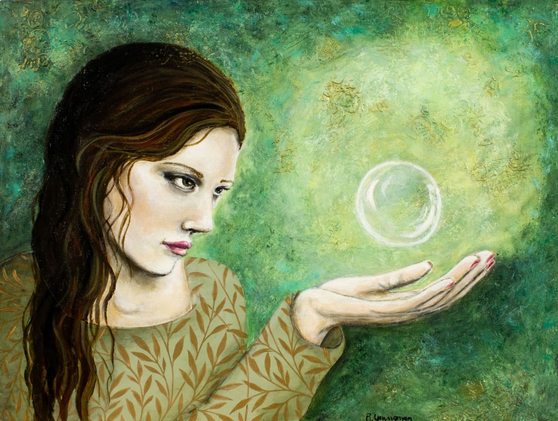 Barbara Youngman (US,20/21C) acrylic painting (1 of 13)