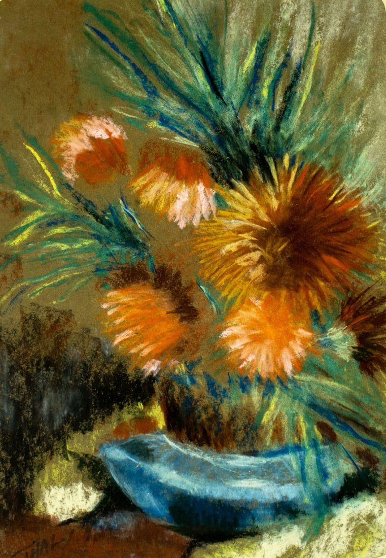 Thelma Thal (NY,1903-2001) pastel painting (1 of 12)