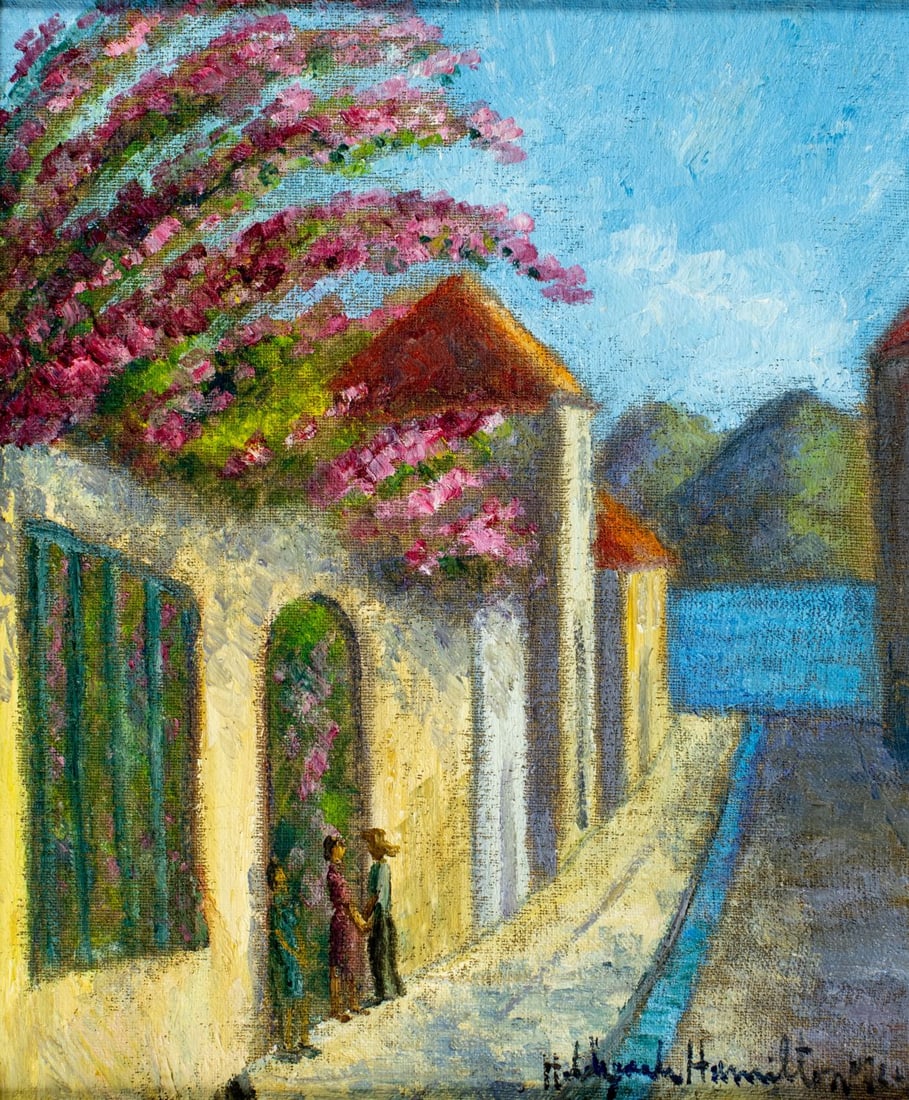 Hildegarde Hamilton (FL,VA,1898-1970) oil painting (1 of 13)