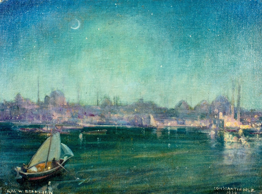 Carl Brandien (NY,1886-1965) oil painting antique (1 of 14)