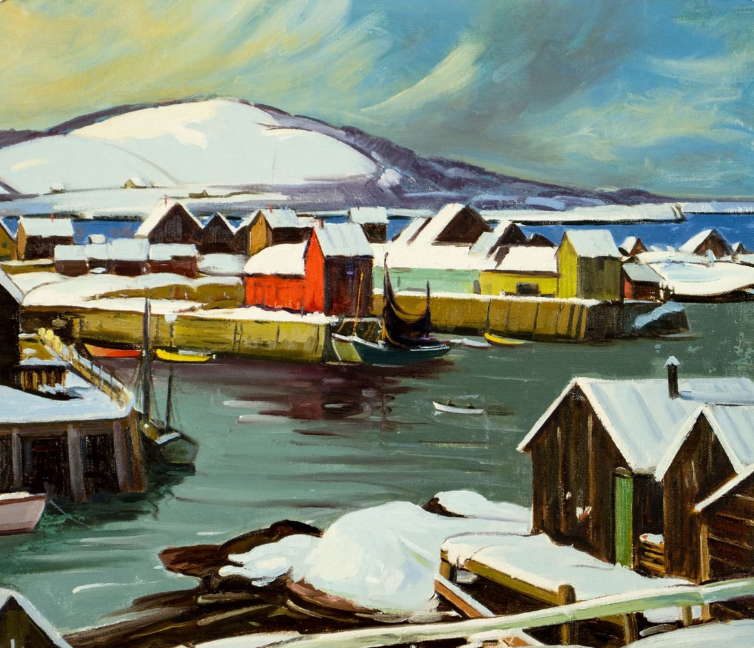 Wilbur Jordan King (US,20C) oil painting AFTER Aldro Hibbard (1 of 11)