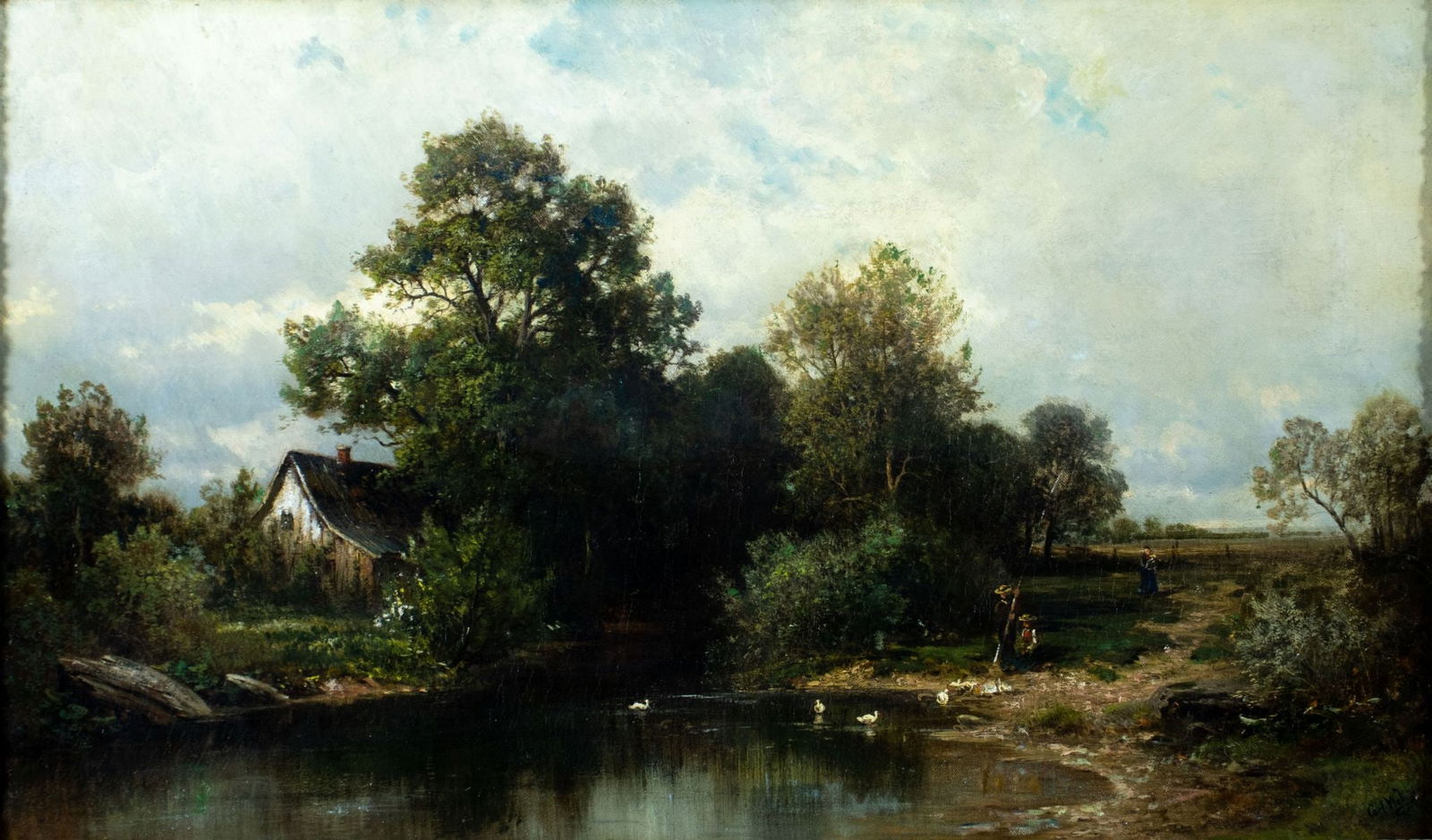 Carl Weber (PA,German,1850-1921) oil painting antique (1 of 13)