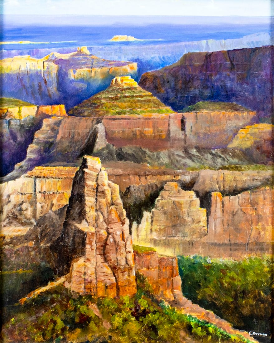 C Freeman (US,20C) oil painting (1 of 12)