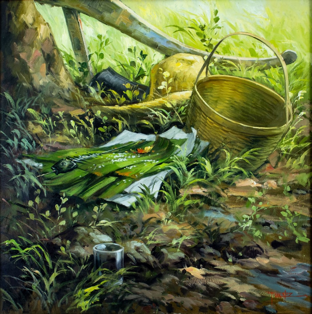 F Gonzalez (Philippines,20C) oil painting (1 of 13)