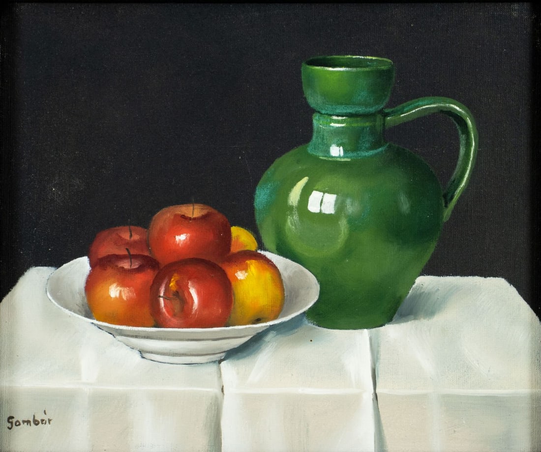 Andras Gombar (France,Hungary,b 1946) oil painting (1 of 12)