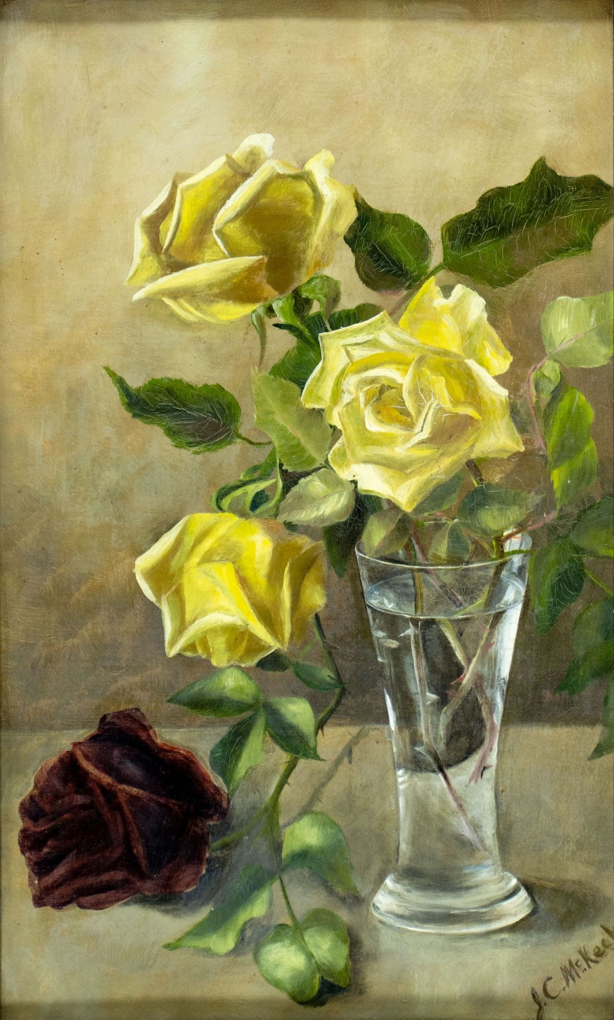 J C McKechnie (US,early 20C) oil painting antique (1 of 12)