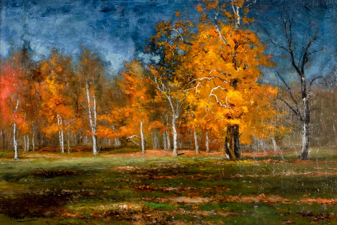 Arthur Parton (NY,1842-1914) oil painting antique (1 of 12)