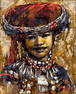 Vintage 20C Asian oil painting signed