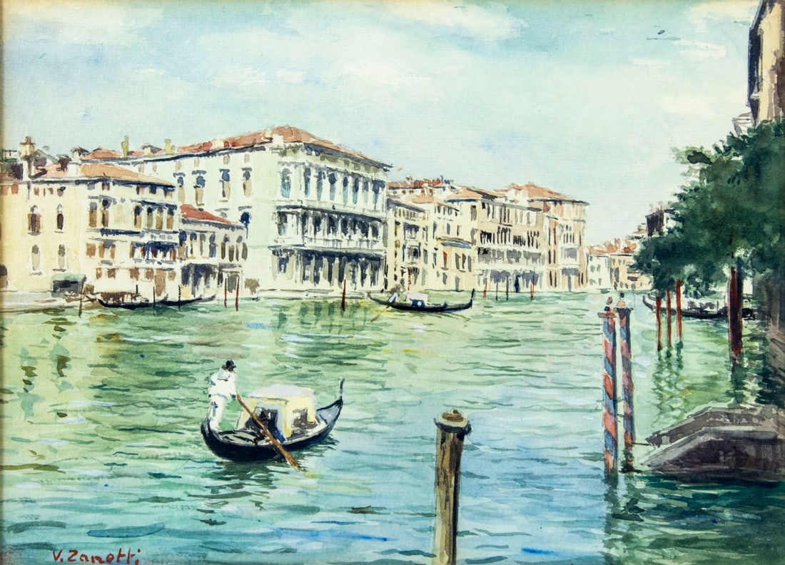 Vettore Zanetti Zilla (Italy,1864-1946) watercolor painting (1 of 13)