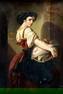 Antique 19C European oil painting
