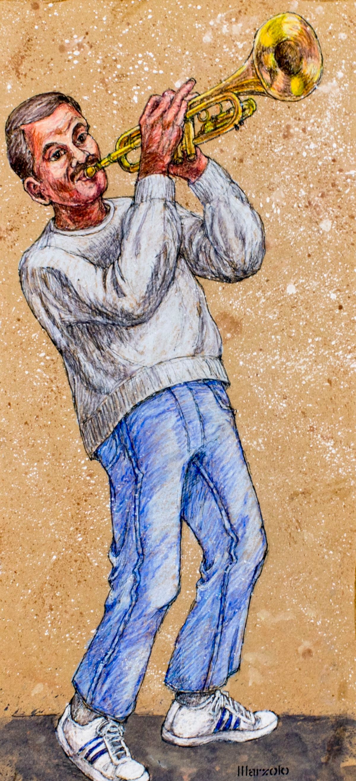 Marzolo (US,20C) mixed media painting (1 of 12)