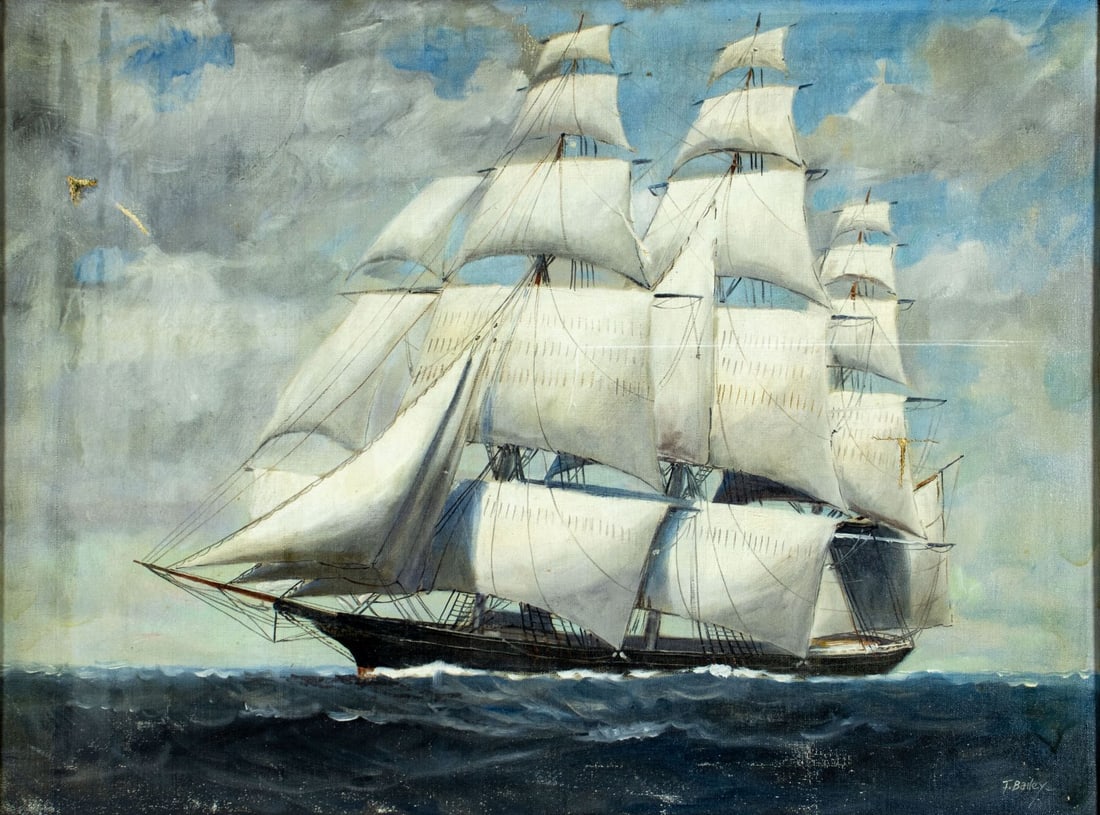 T Bailey (MA,19/20C) oil painting (1 of 12)