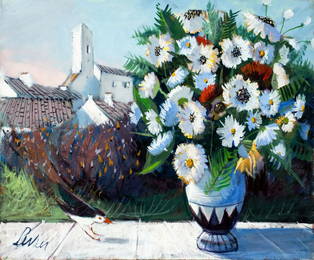 Charles Levier (French,NY,CA,1920-2003) oil painting