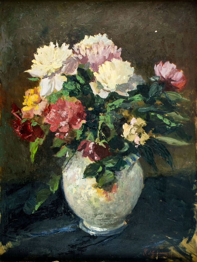 G d'Andrea (Europe,mid 20C) oil painting antique (1 of 13)