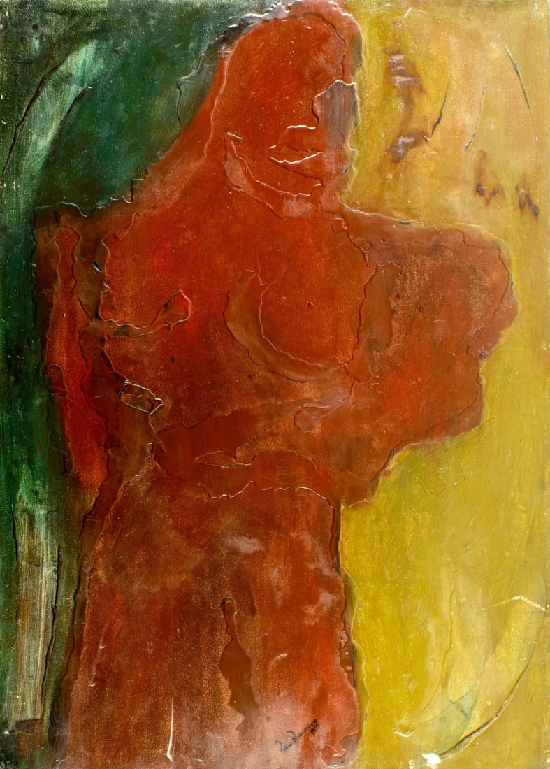 Pios Rodaman (FL,Brazil,b 1953) mixed media painting (1 of 13)