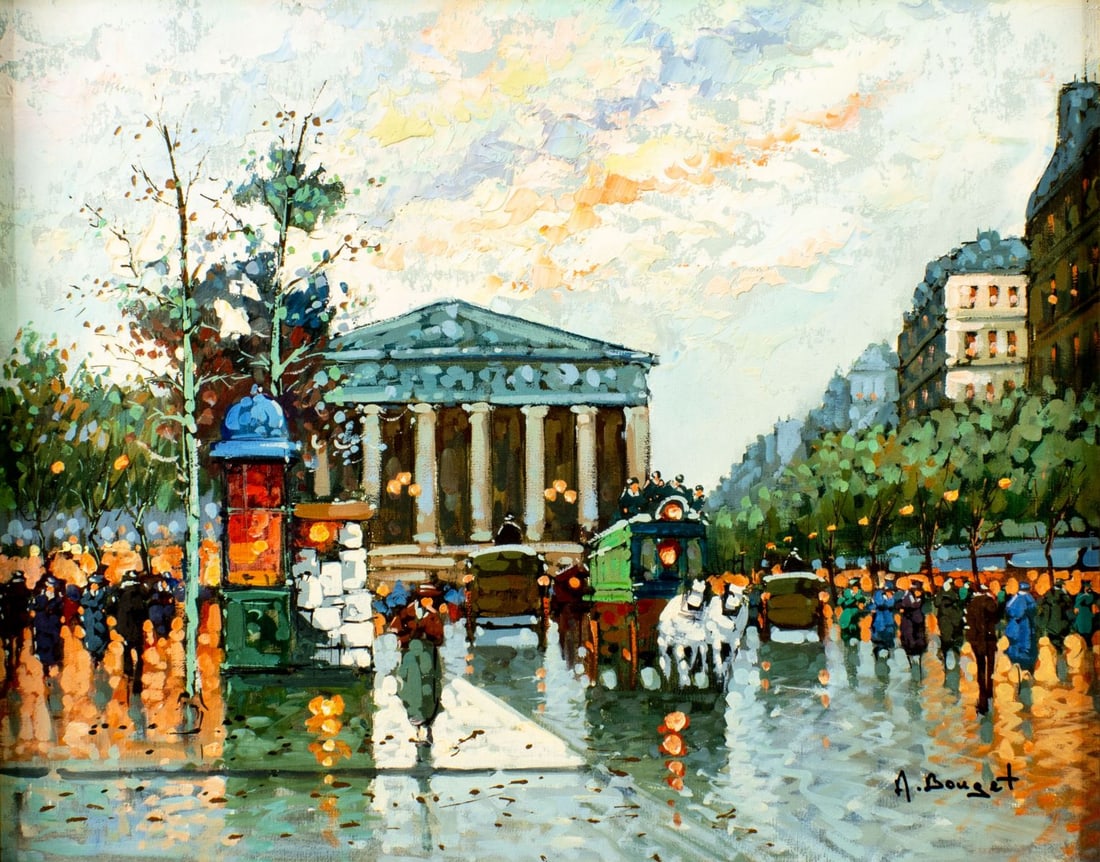 A Bouget (France,20C) oil painting (1 of 13)