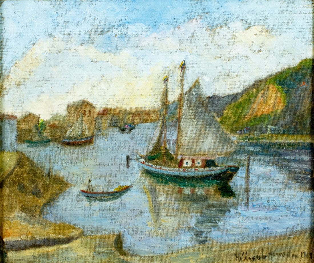 Hildegarde Hamilton (FL,VA,1898-1970) oil painting (1 of 13)