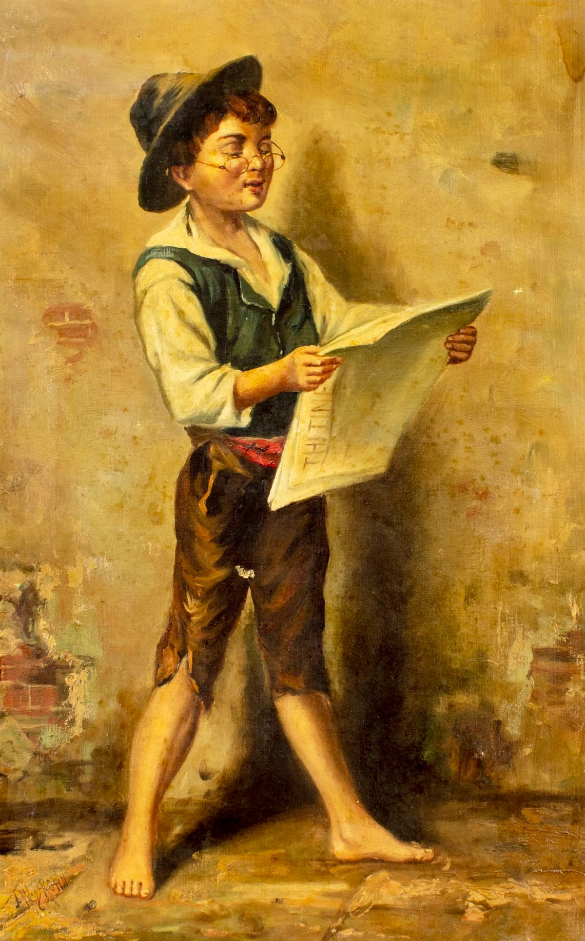 J W Brown (US,early 20C) oil painting antique (1 of 14)