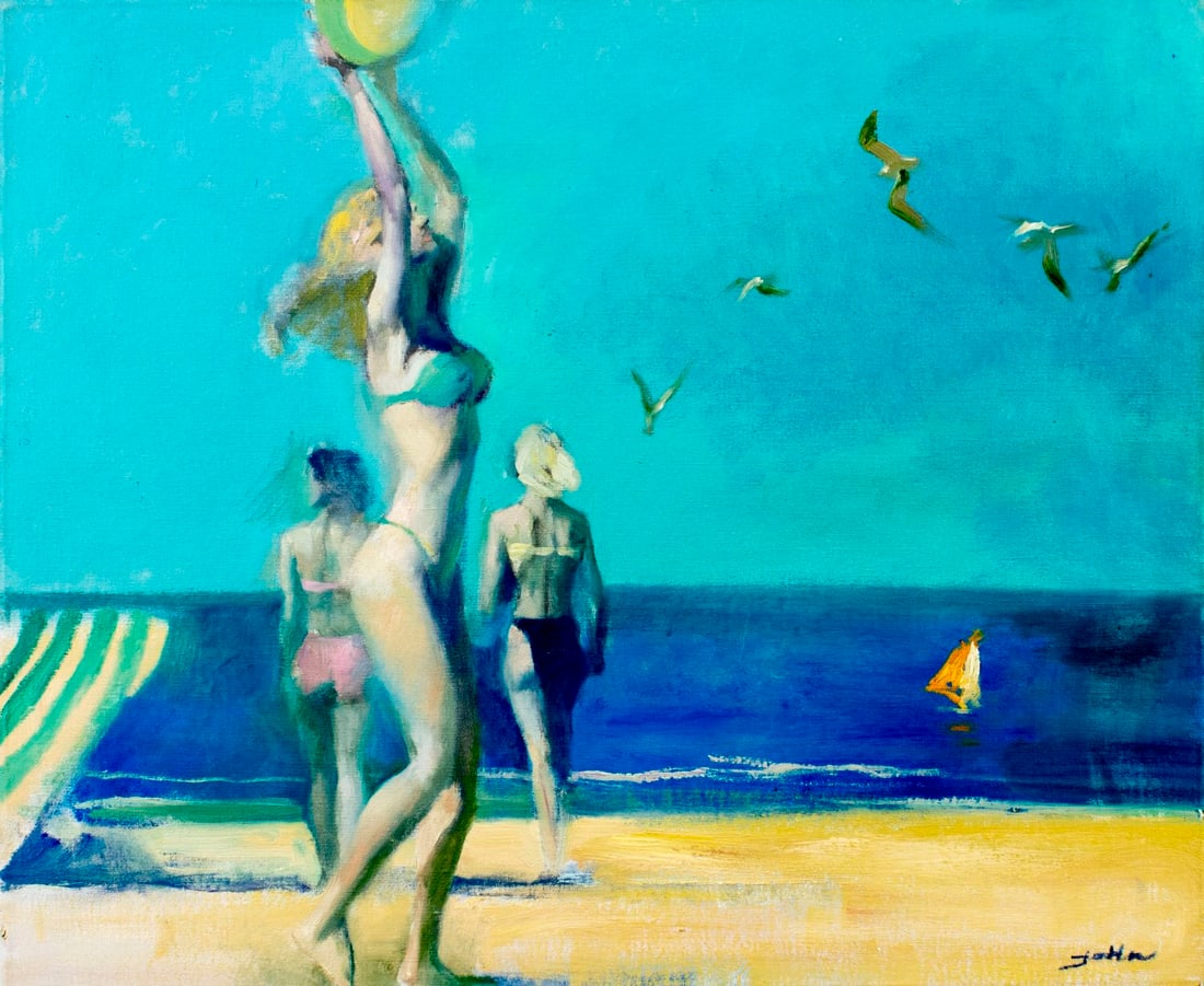 H N John (Europe,20C) oil painting (1 of 13)