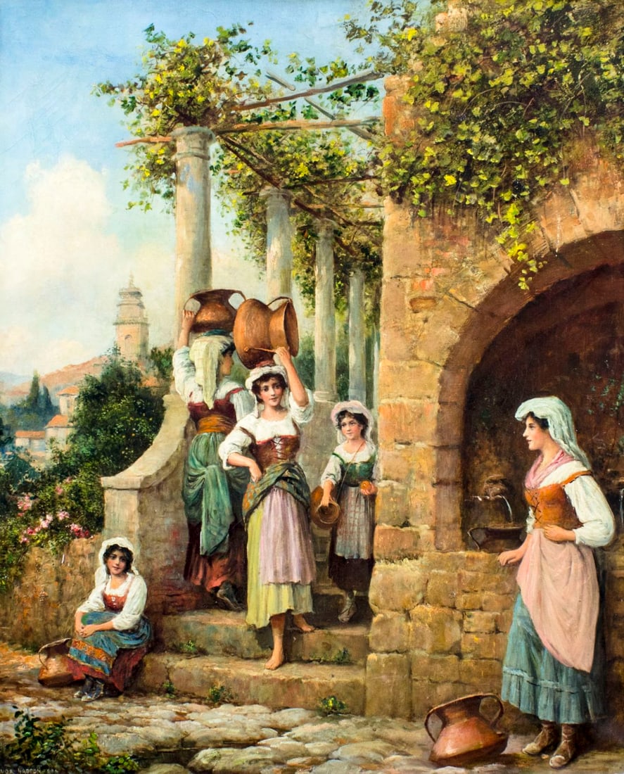 Arthur Haddon (CA,UK,1864-1941) oil painting (1 of 18)